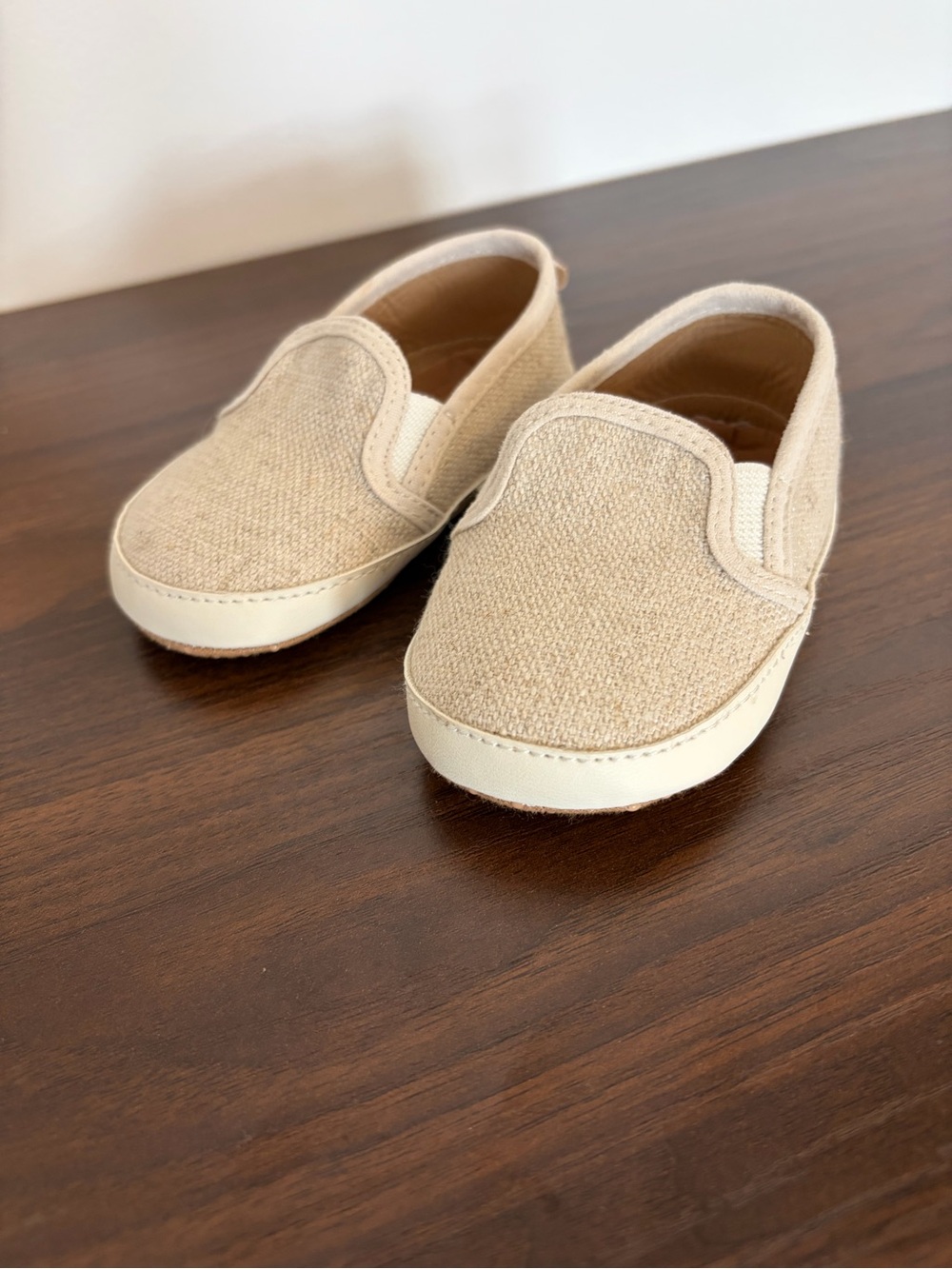 Old Navy Kids Beige Slip-On Canvas Sneakers